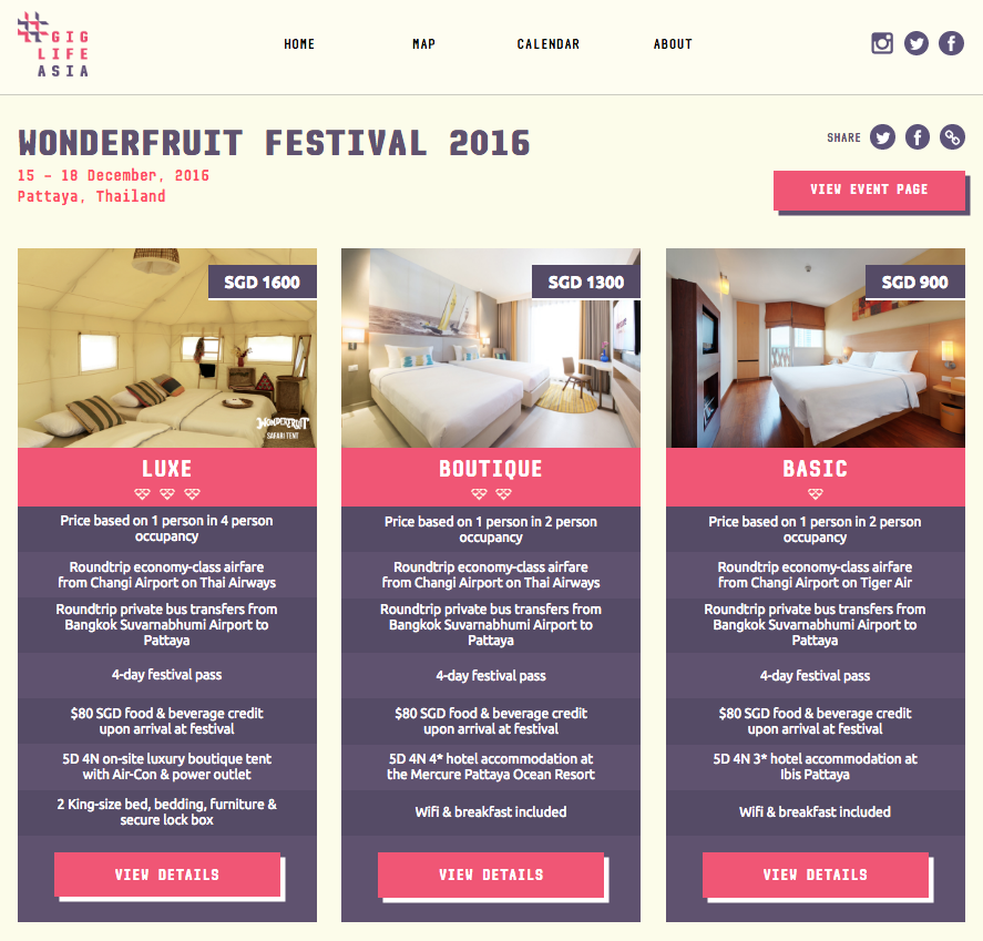 Giglifeasia.com offers Wonderfruit's latest travel packages for a smoother festival experience