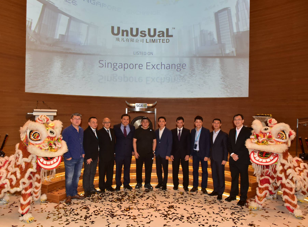 Unusual Entertainment is now a public company listed on the Singapore Exchange.