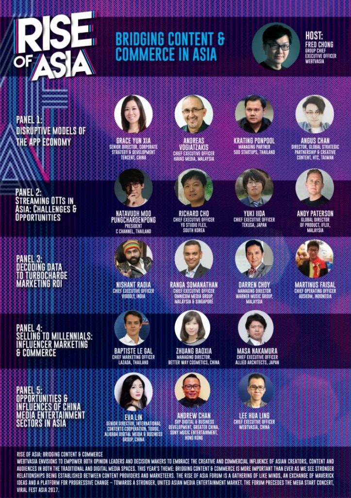 Panelist attending Rise of Asia Forum, Viral Fest 2017