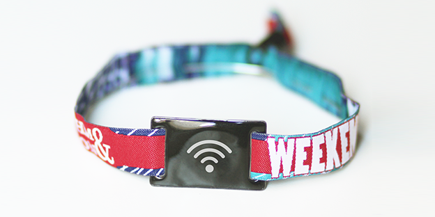 RFID wristbands are now used to collect festival behaviour data.