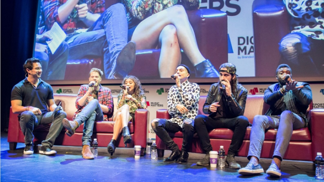 [Caption: Pentatonix performing at Music Matters conference. Photo courtesy of Branded]