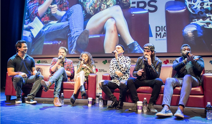 [Caption: Pentatonix performing at Music Matters conference. Photo courtesy of Branded]
