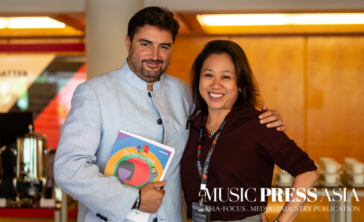 L-R: Jasper Donat, Co-founder , Branded and Monica Tong, Editor-in-Chief, Music Press Asia. Photograph: Courtesy of Music Press Asia All That Matters, 2018.