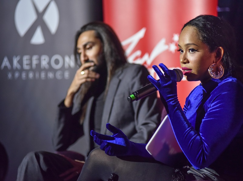 L-R: Bryan Tan, CEO of Lakefront Records and Zamaera at TGV 1 Utama, Kuala Lumpur.