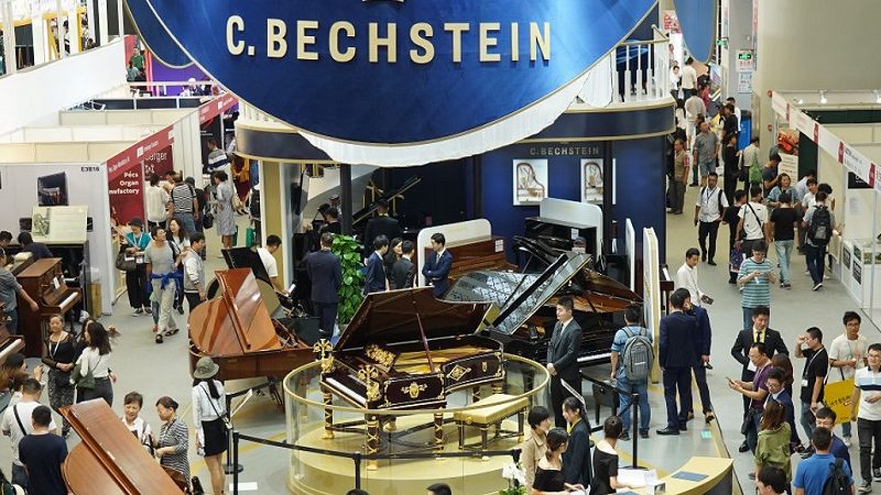 Bechstein exhibiting its pianos at Music China 2019. Music Press Asia