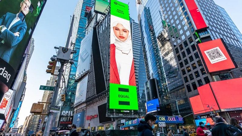Iman Troye Gets Featured on Equal Spotify Times Square. Music Press Asia
