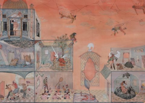 Yogesh Ramkrishna, Some People are Not Fit to Rule Themselves, 2020. Wash and Gouache on Paper. Music Press Asia