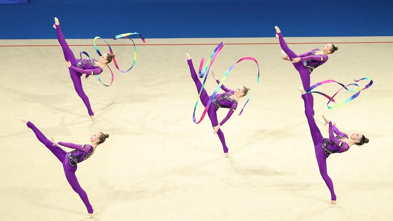 Mesmerizing ribbons: Rhythmic gymnastics at Chengdu FISU Games. Music Press Asia