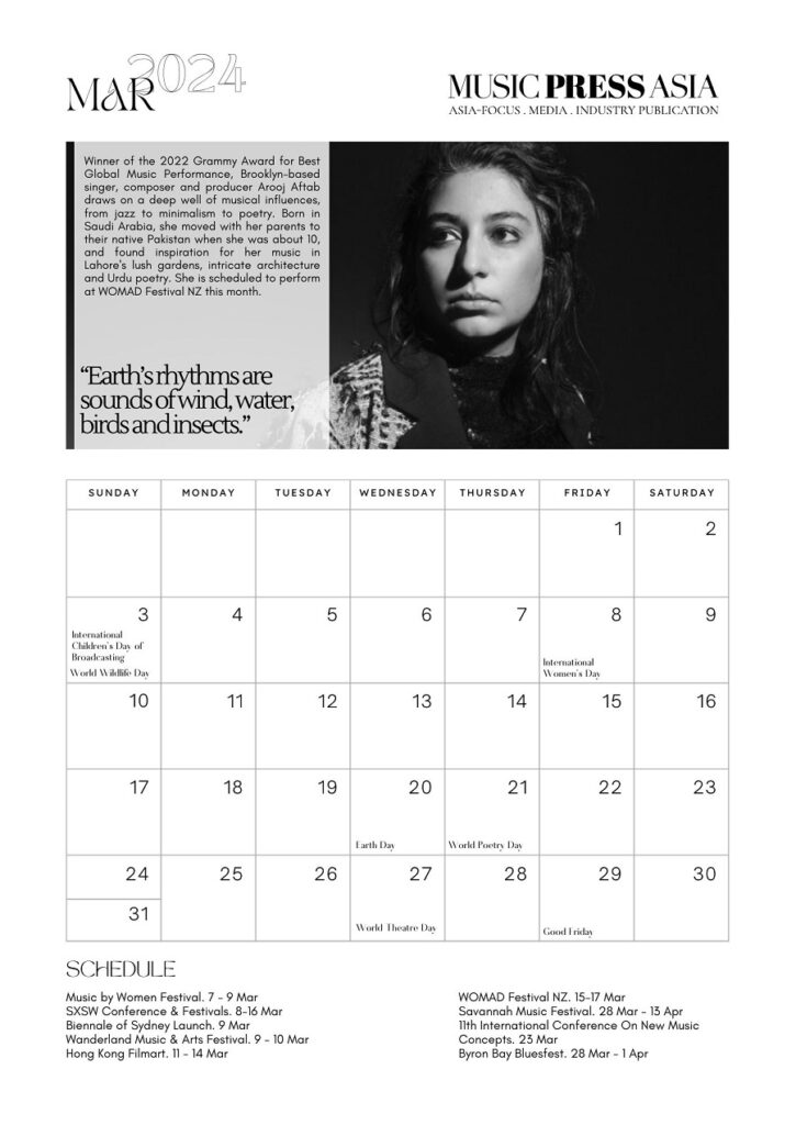 March 2024 Music Calendar. Music Press Asia