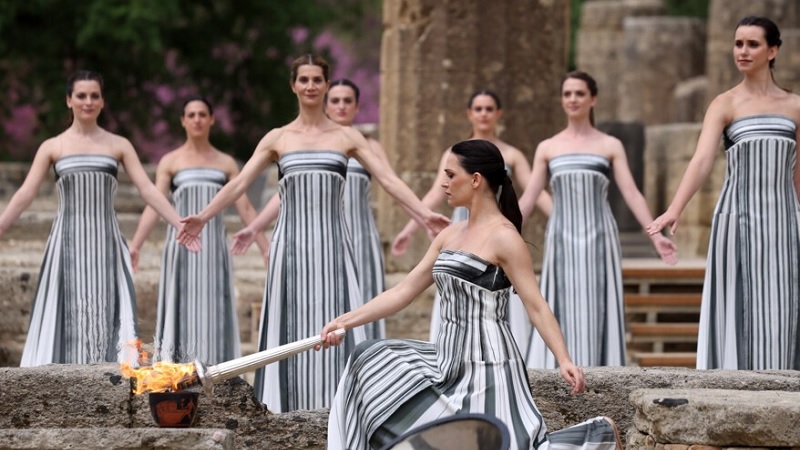 Flame relay at Paris 2024 Olympics Music Press Asia