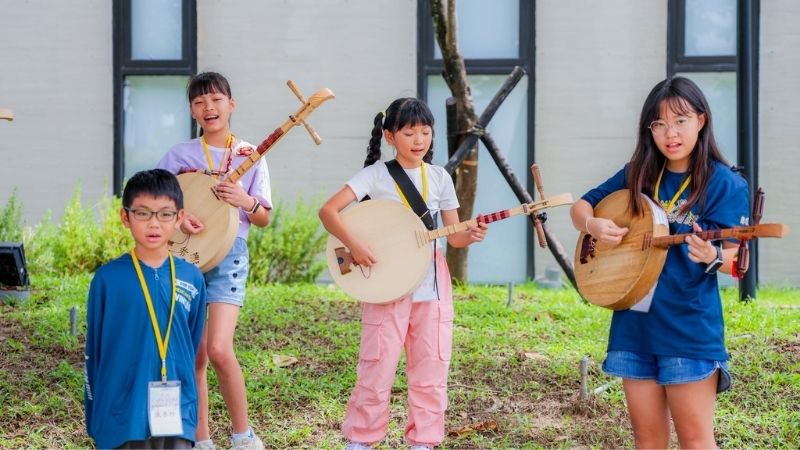 Schools throughout Hengchun teach children to play the yueqin and perform traditional folk songs from an early age Photo by Pingtung County Government Music Press Asia
